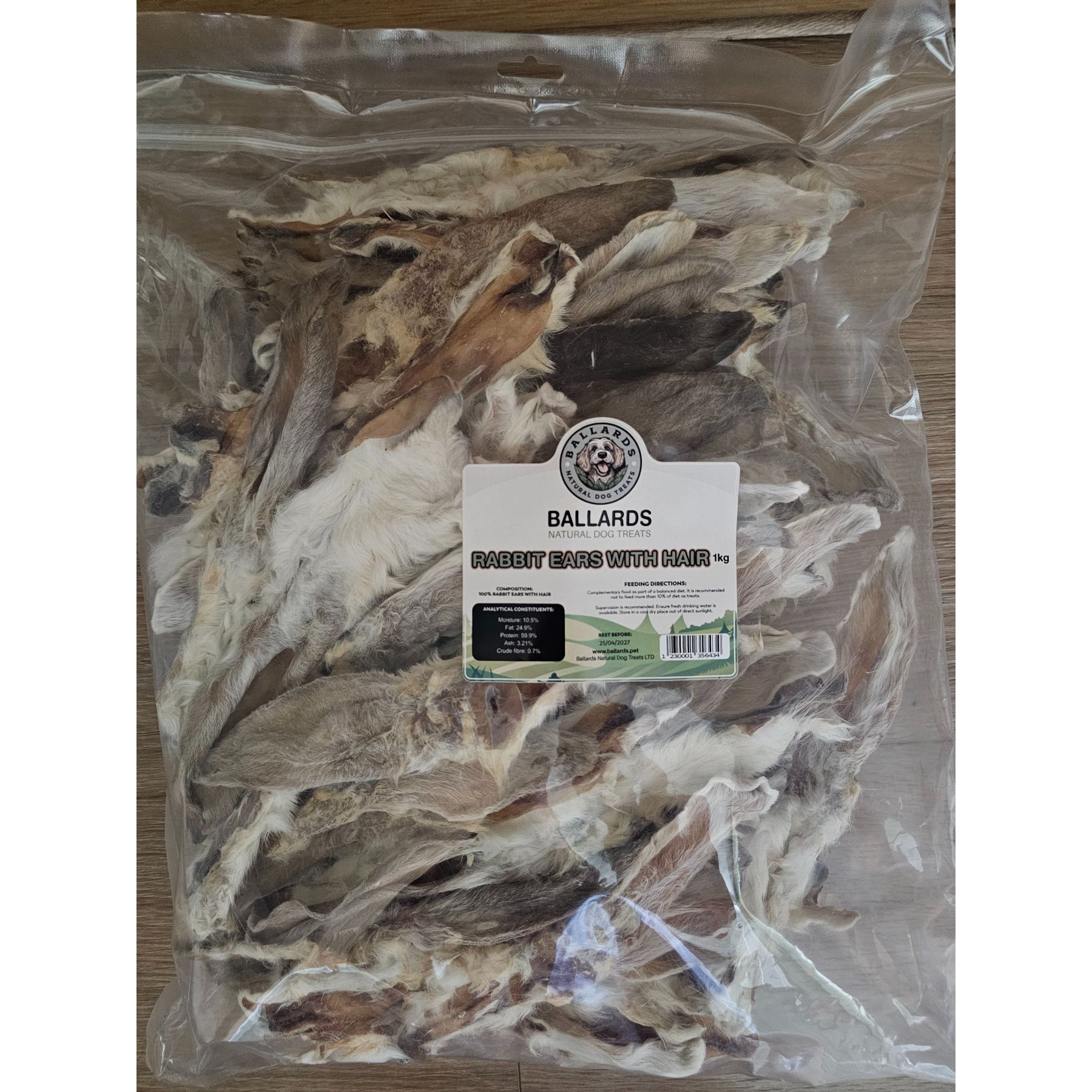 Premium Rabbit Ears with Hair 1kg - Image 3